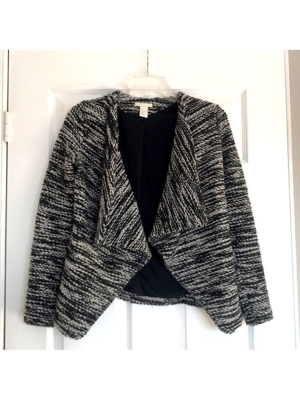 H&M Open Front Cropped Waterfall Shacket Size XS